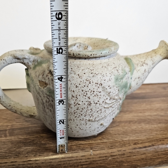 Handmade Stoneware Pottery Teapot and Plate - Picture 14 of 16